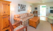 Lakefront Cottage #5 living room with screened porch