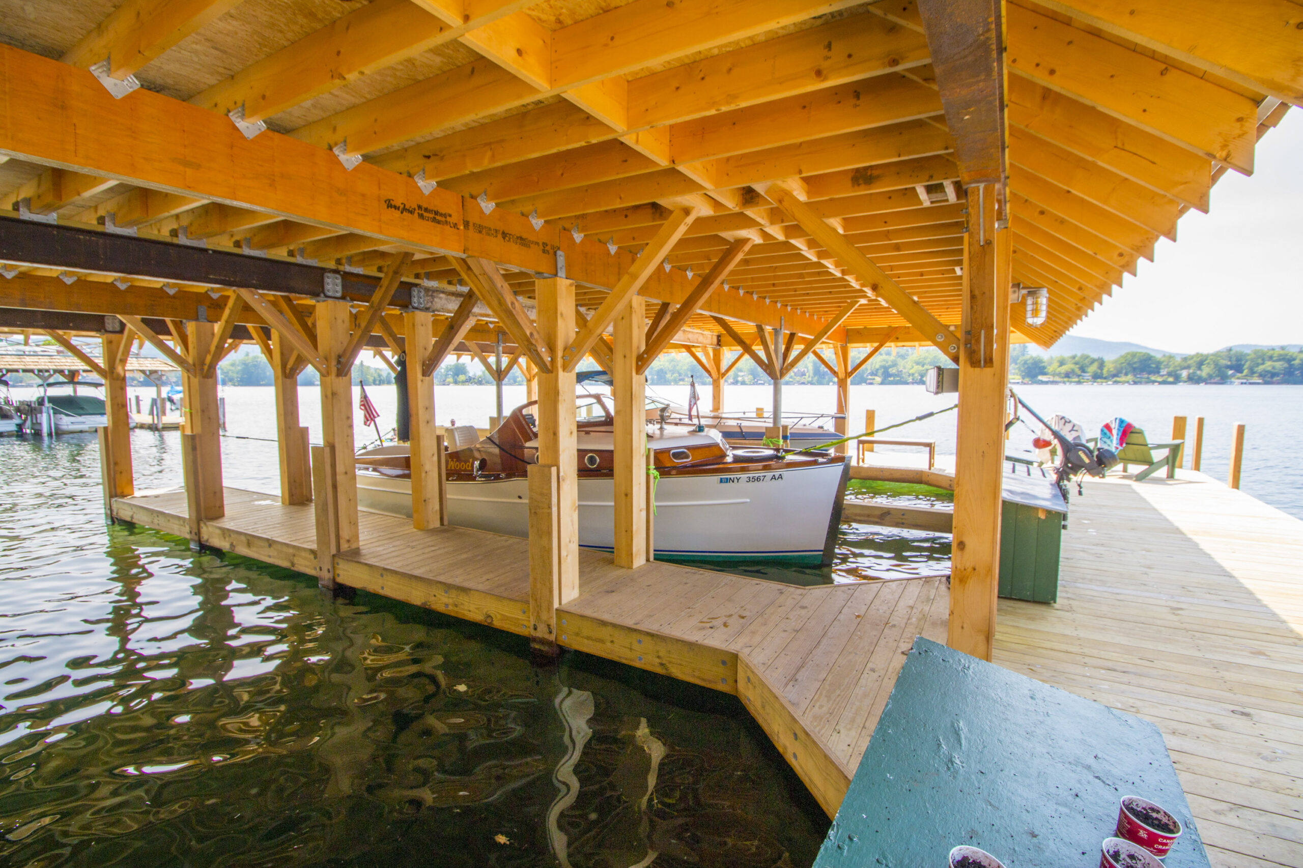 Lake George boat space and sailboat mooring rentals at Takundewide Cottages on Lake George